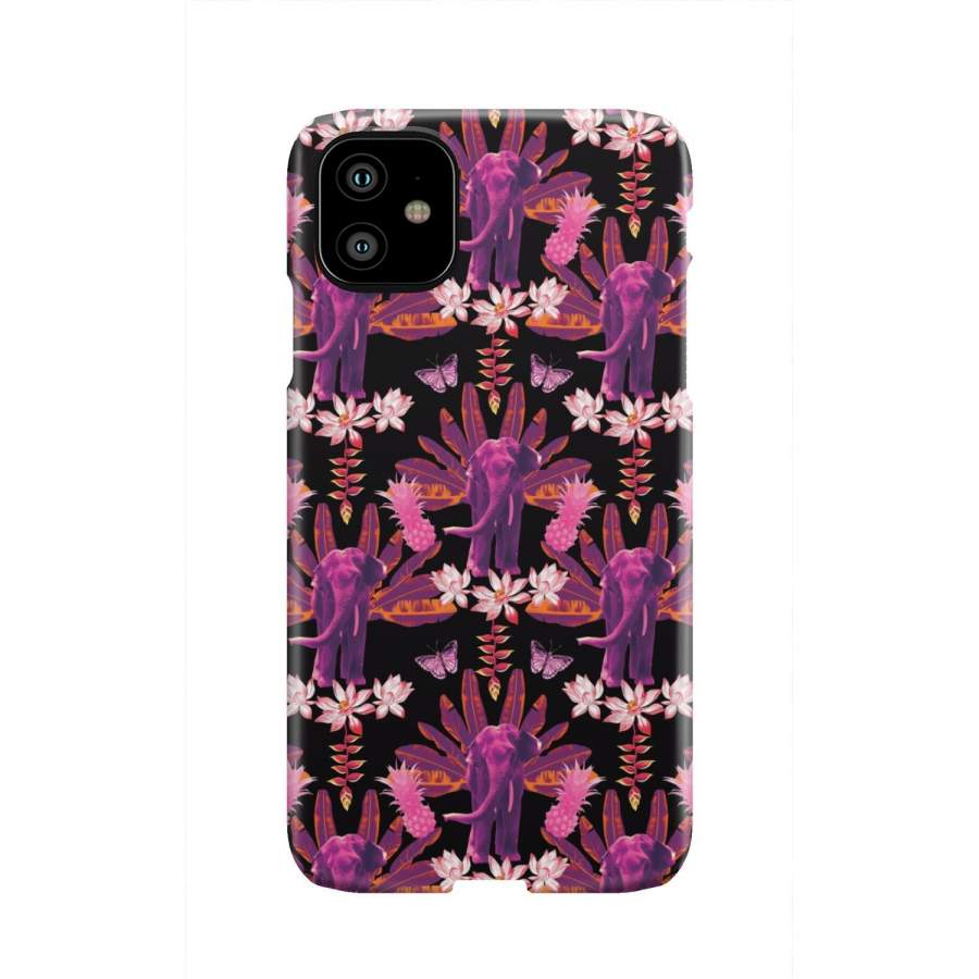 Floral Banana Leaves Elephant Print Iphone & Android Phone Cases