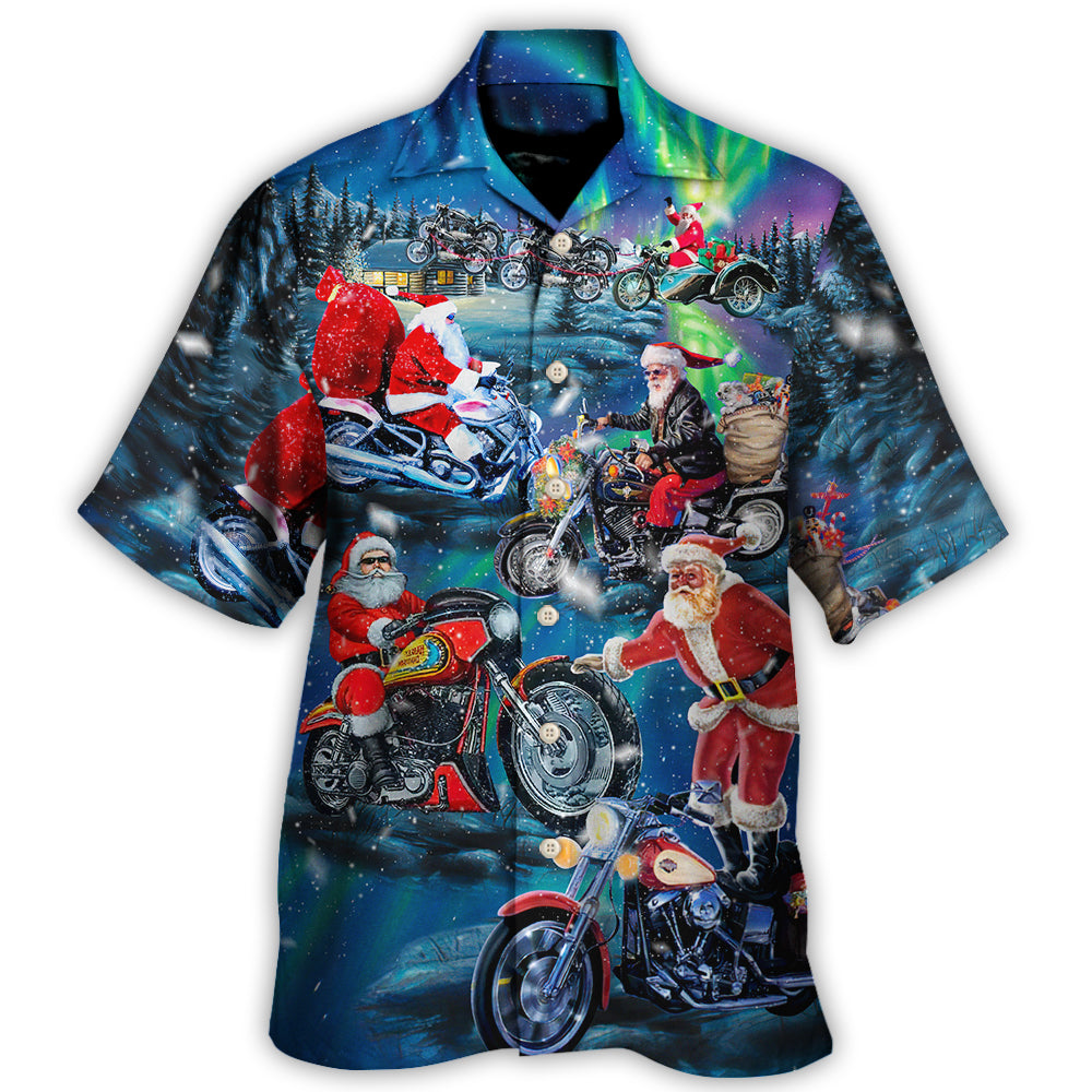 Christmas Santa Biker Crazy Driving Hawaii Shirt Ha106704