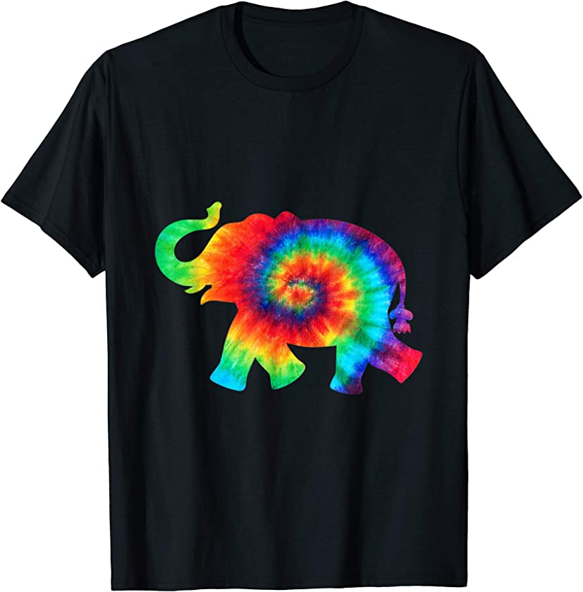 Tie Dye Elephant Tie Dyed Save the Animals T Shirt T-Shirt