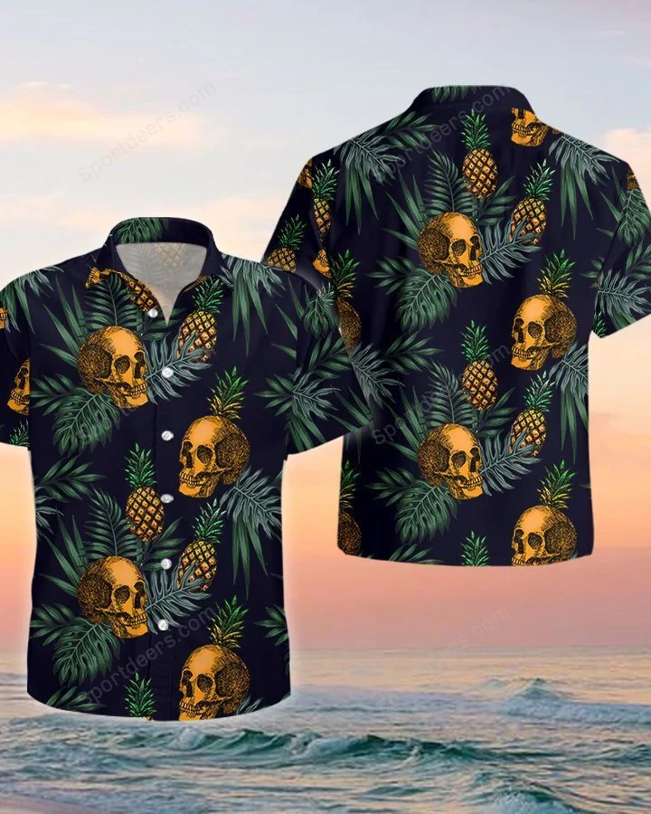 Pineapple Skull Tropical Hawaii Summer Hawaii Shirts For Aloha Beach Shirt Ha65319