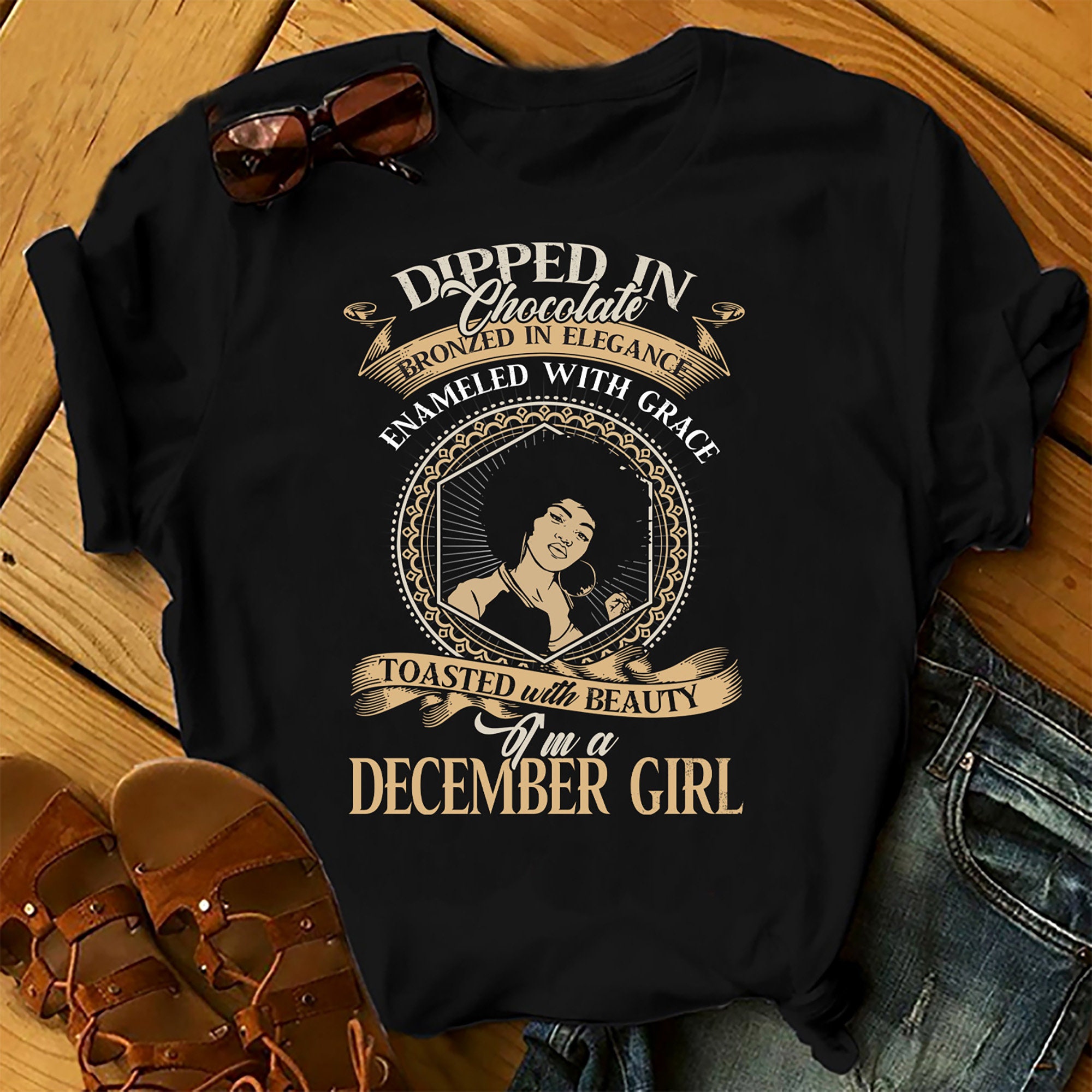 Personalised Custom Birthday Month T-shirt December Birthday Toasted With Beauty Shirts Women Birthday T Shirts, Summer Tops, Beach T Shirts