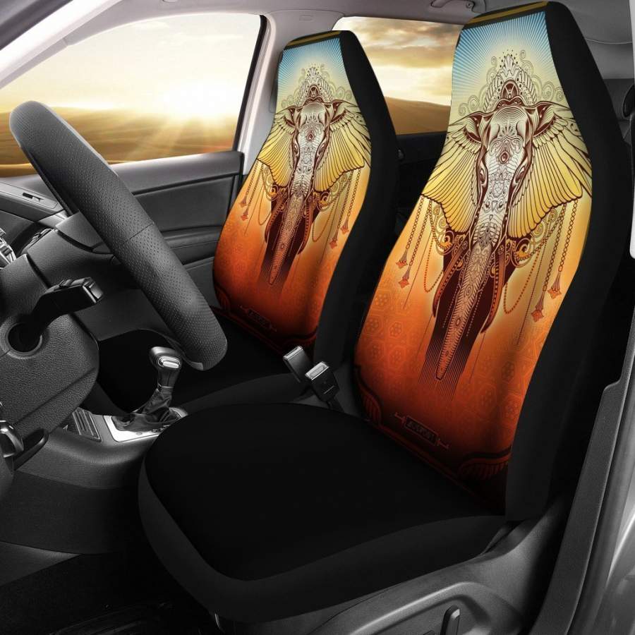 Elephant Art Animal Car Seat Covers