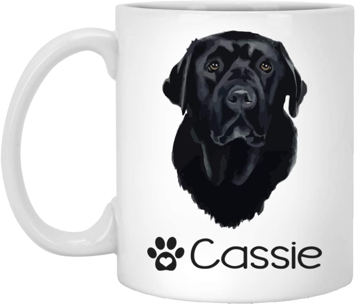 Personalized Black Labrador Retriever Dog Mug – Pet Owner Gifts For Women – Gifts For Dog Lover – Black Labrador Retriever Mom Dad Mugs – Dog Cups 15Oz