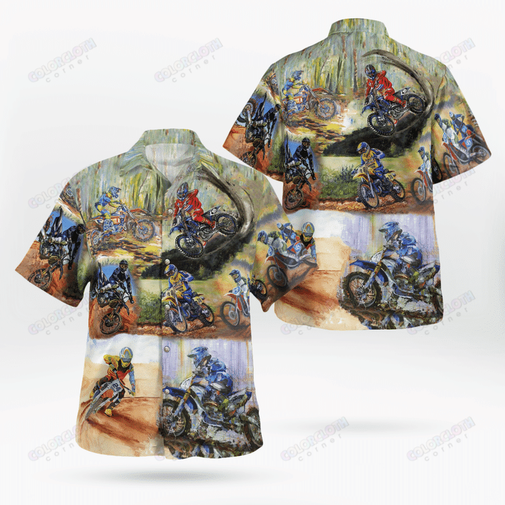 Dirtbike Hawaii Shirt Ha33398