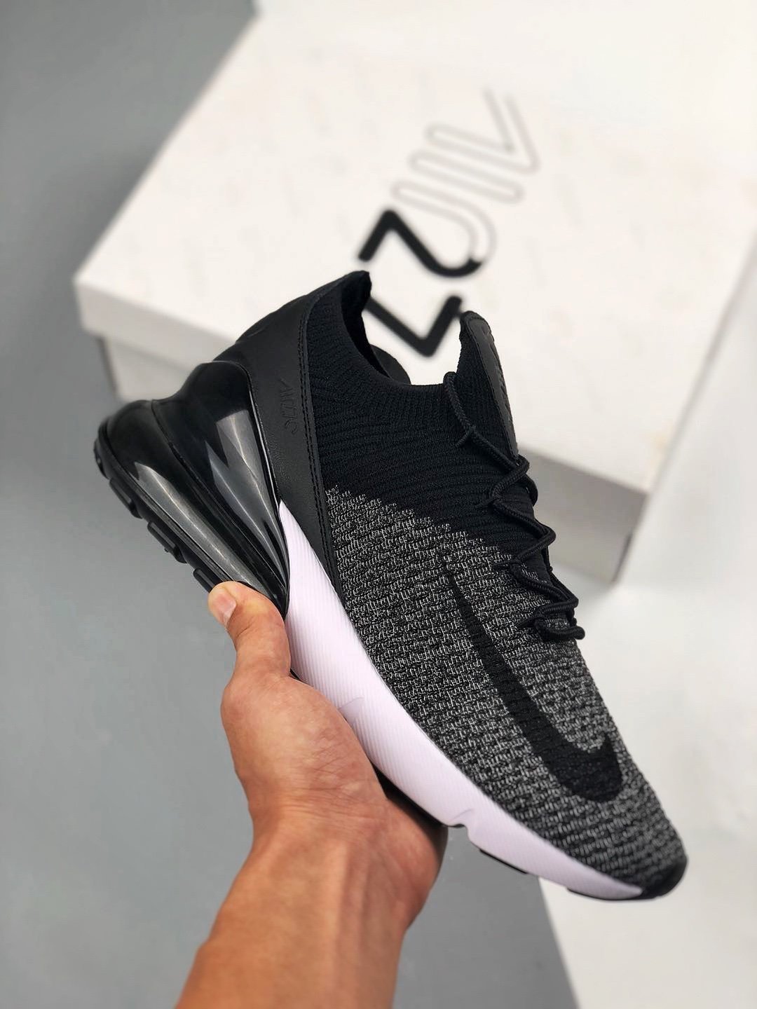 Nike Air Max 270 Flyknit Black White AO1023-001 5339825