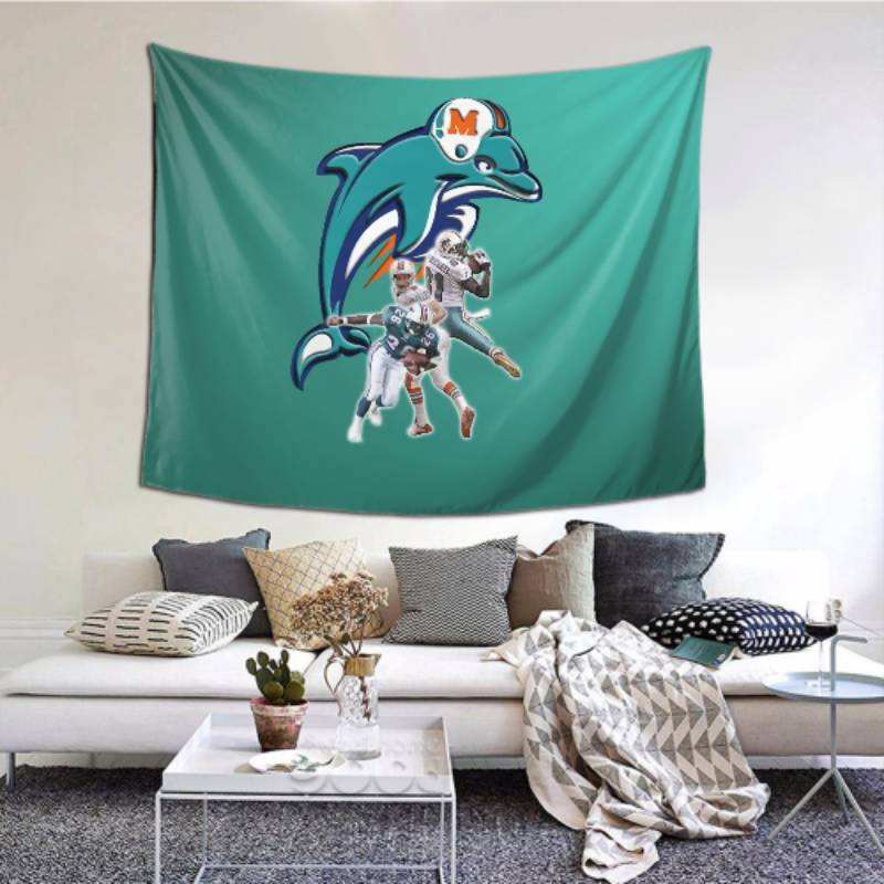 Durable Miami Dolphins Tapestry -151139 For Beach Shawl Scarf Blanket