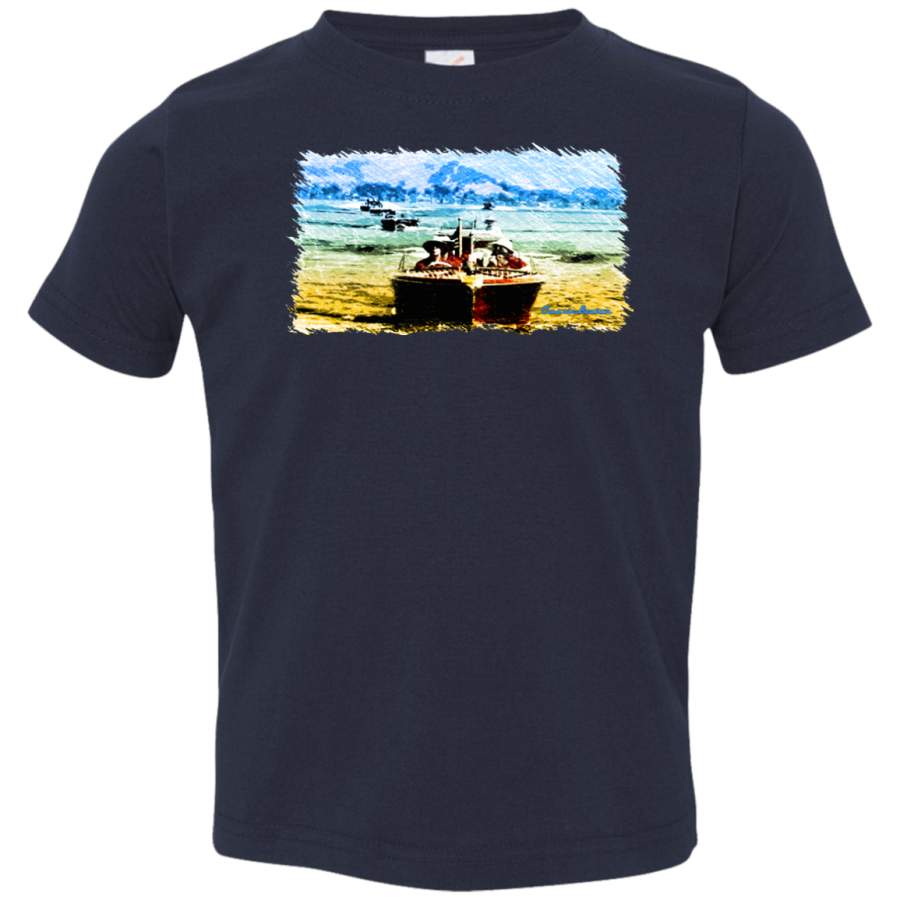 Mountain Lakes Cruise by Classic Boater  Rabbit Skins Toddler Jersey T-Shirt