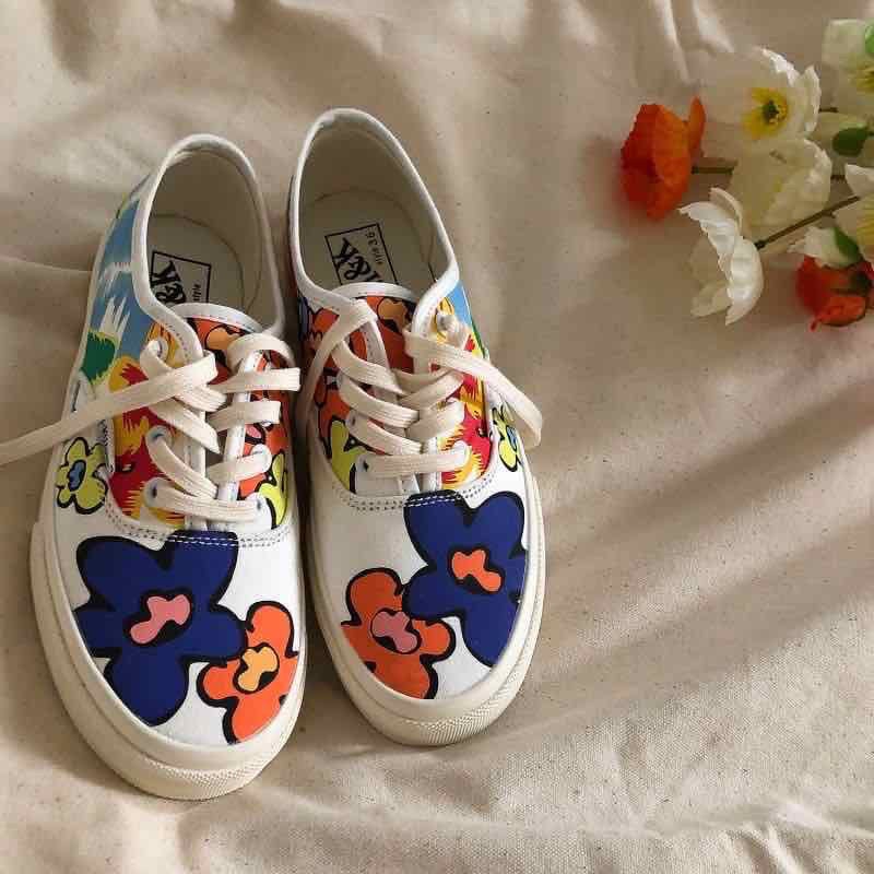 Geumxl Women Shoes Kawaii Cartoon Women'S Flat Shoes Casual Sneaker Canvas Women'S Sports Shoes Girls White Vulcanize Designer Shoes Shirttrend