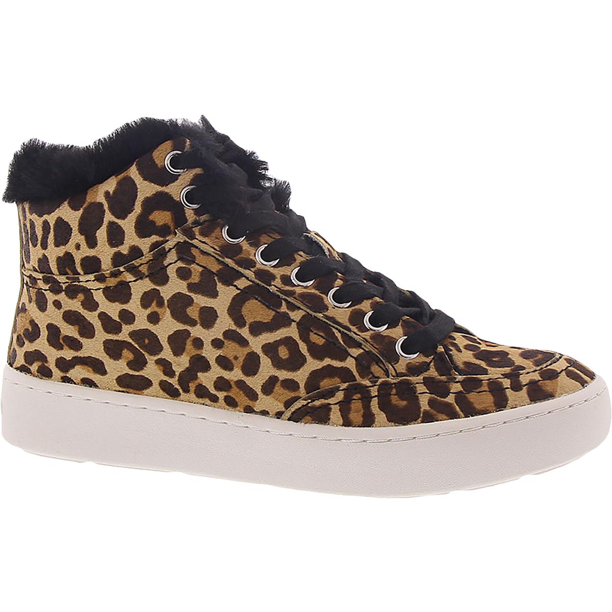 Trudie Womens Fur Lined Leopard Print Fashion Sneakers