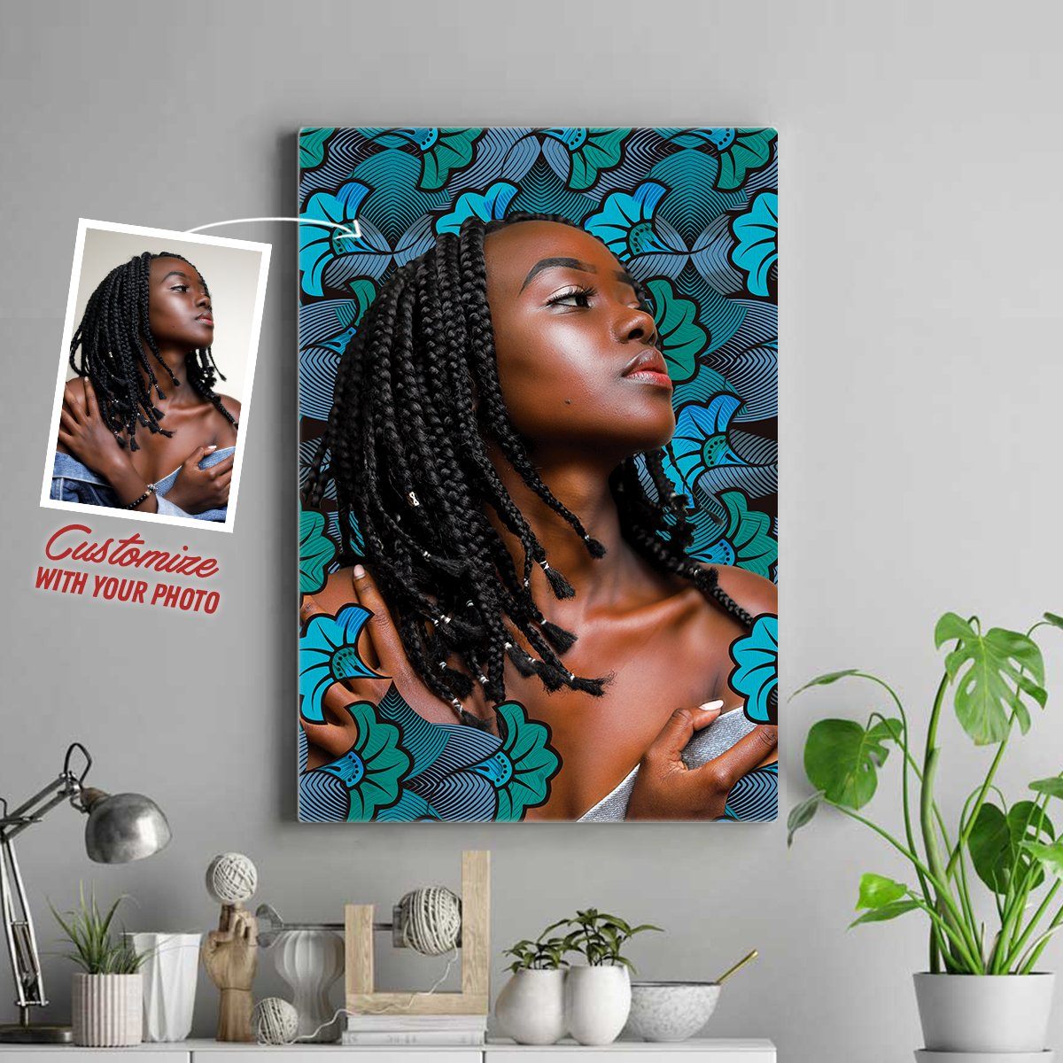 Personalized Afro Woman Canvas