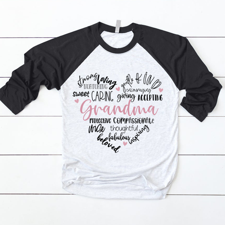 Mother’S Day Shirt, Gift For Grandma Shirt, Grandma Heart Baseball