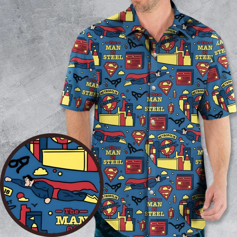Men Of Steel Superman Hawaiian Shirt
