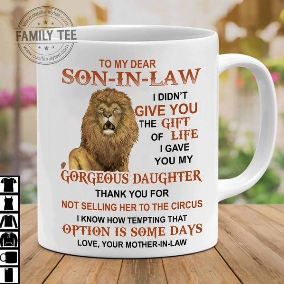 To My Dear Son In Law Lion Mug Nhd