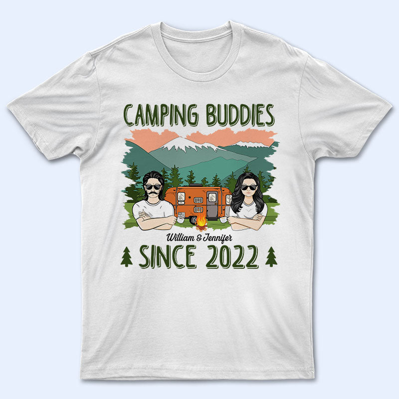 Camping Buddies Since – Gift For Couple – Personalized Custom T Shirt