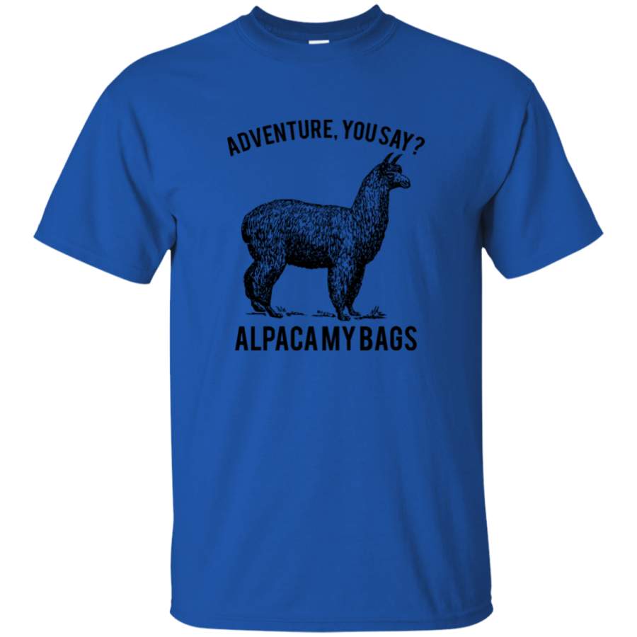 AGR adventure you say Alpaca My Bags Mens Cotton T-Shirt