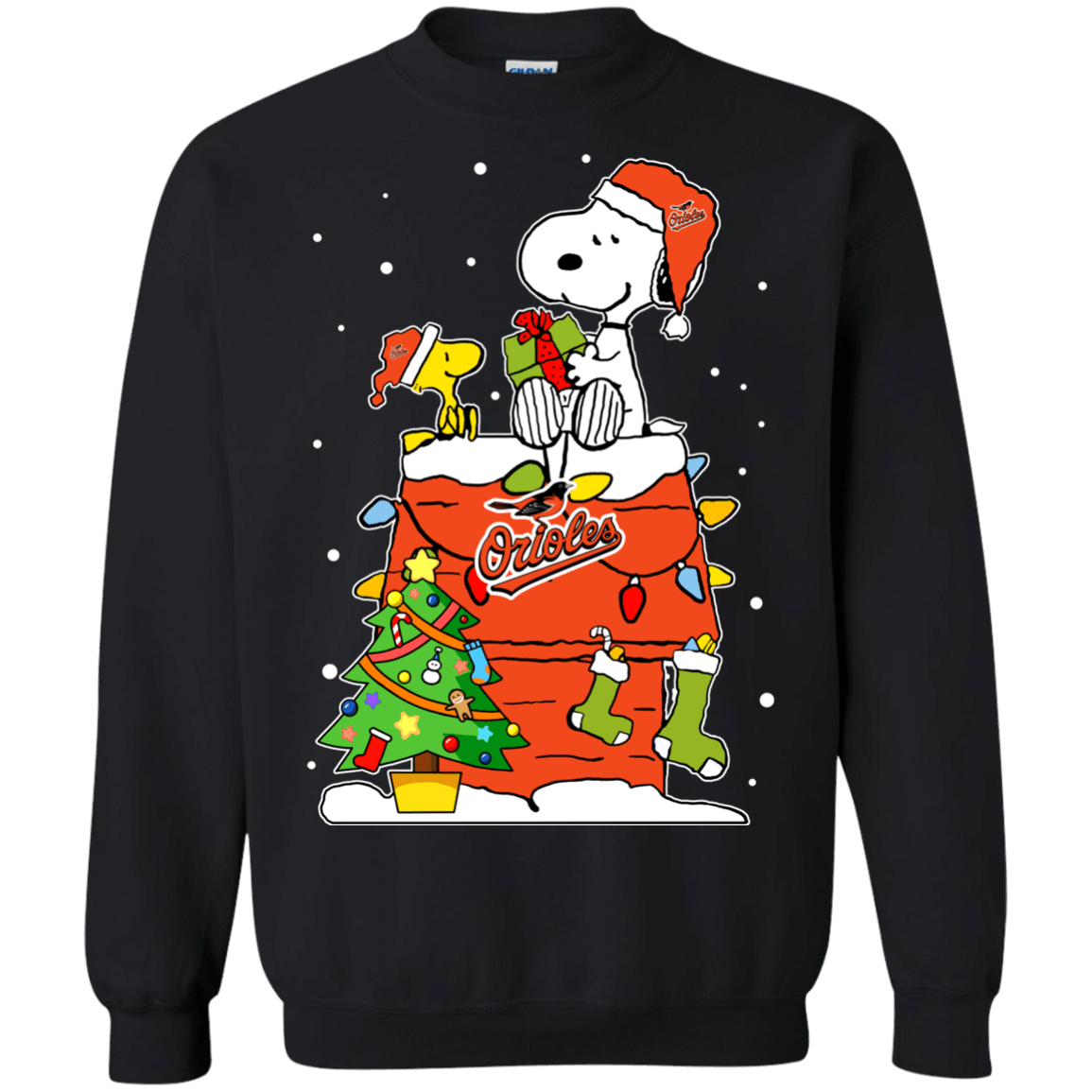 Check out this awesome Baltimore Orioles Snoopy Ugly Christmas Sweaters Shirts