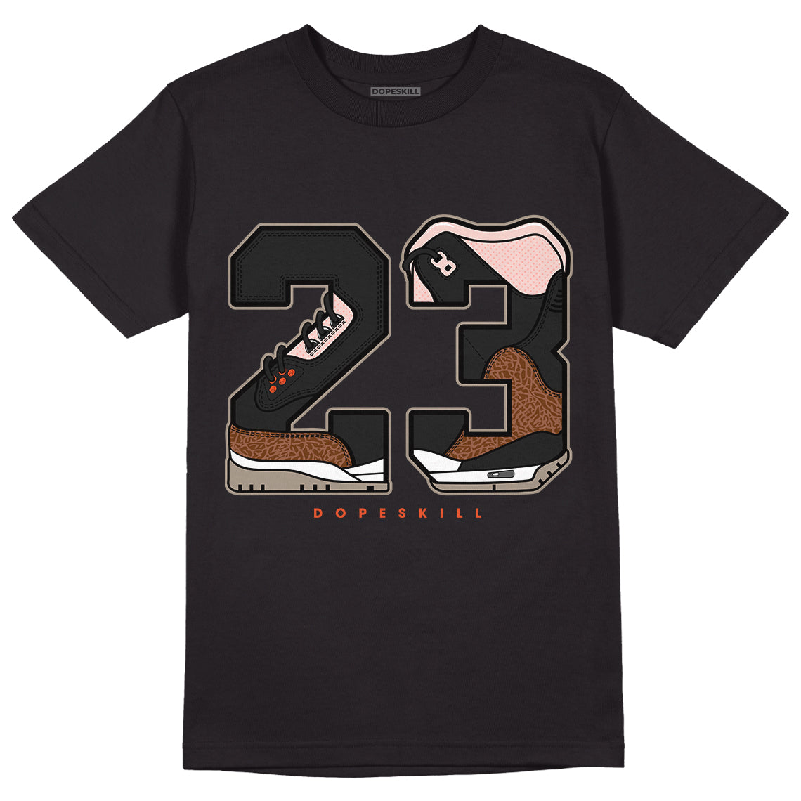 Jordan 3 “Desert Elephant” Dopeskill T-Shirt 23 With 3S Pattern Graphic