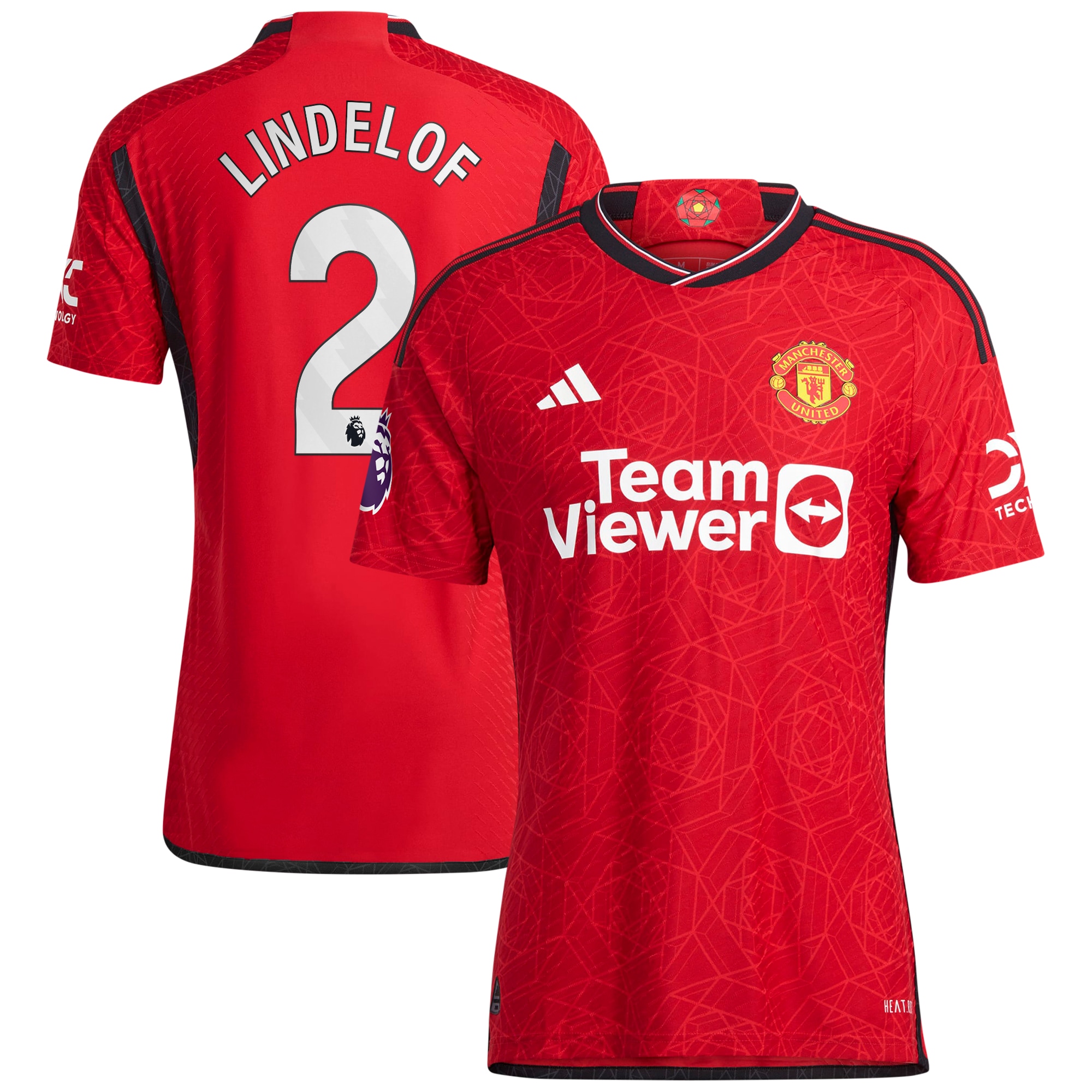 Victor Lindelof Manchester United 2023/24 Home Authentic Player Jersey – Red