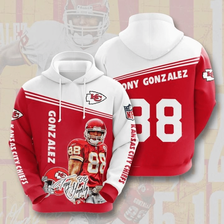 Tony Gonzalez Kansas City Chiefs All Over Printed Hoodie TN240942