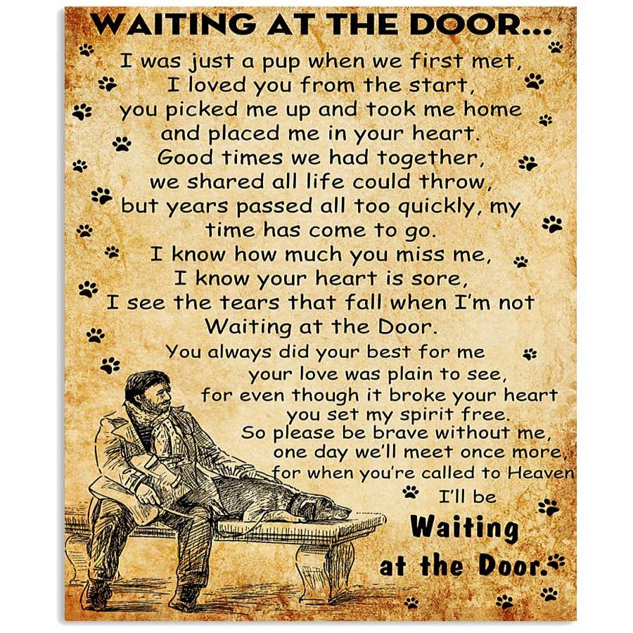 Waiting At The Door Quote Vertical Poster - Poster Art Design