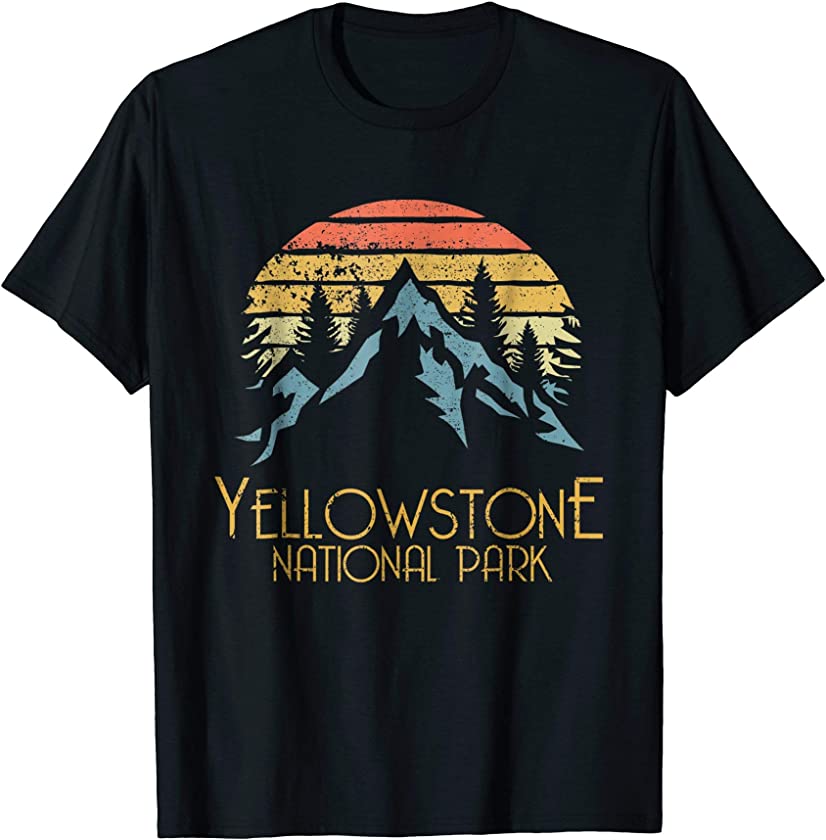 Vintage Retro Yellowstone National Park WY T Shirt