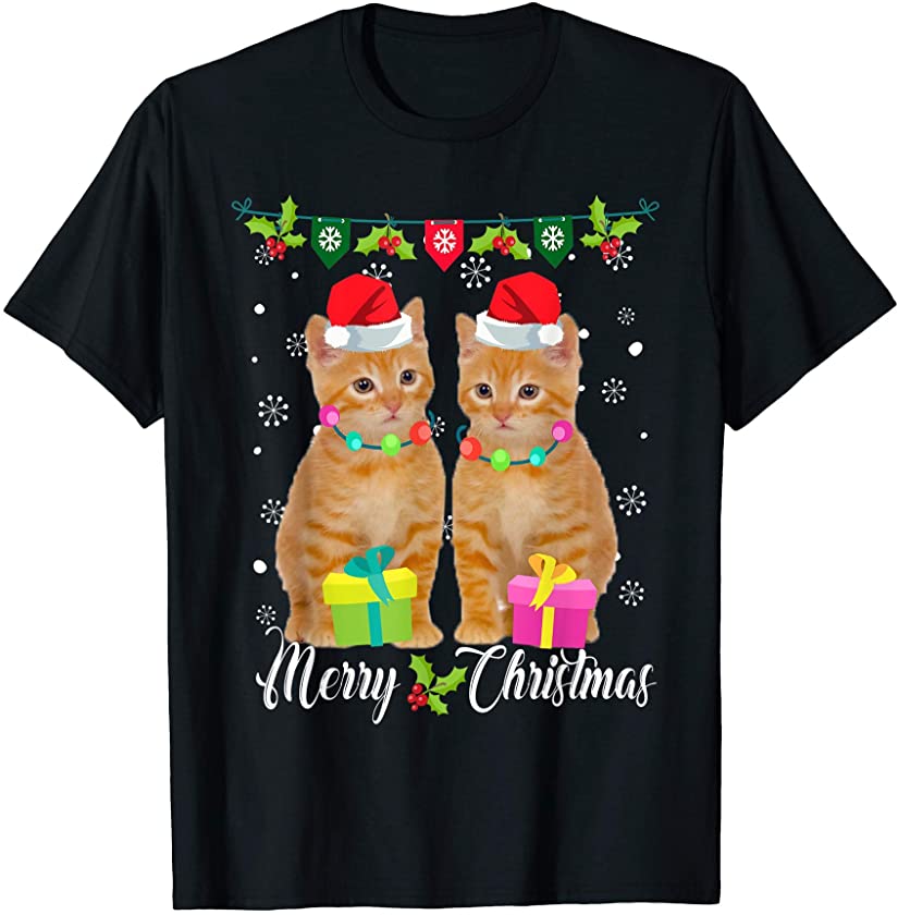 Merry Christmas – Cats Kitten Kitty Pet Paw Lover Gift T-Shirt