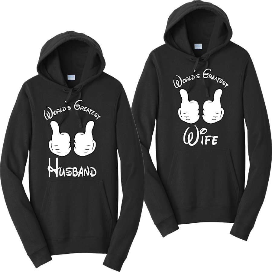 Worlds’ Greatest Husband And Wife Couples Hoodies Matching Sweatshirts