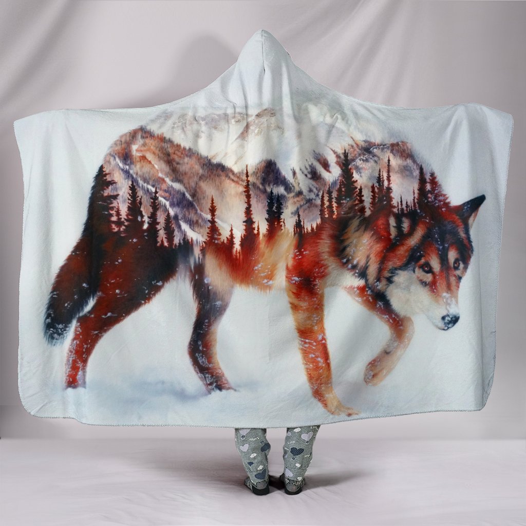 Wild Wolf Hooded Blanket