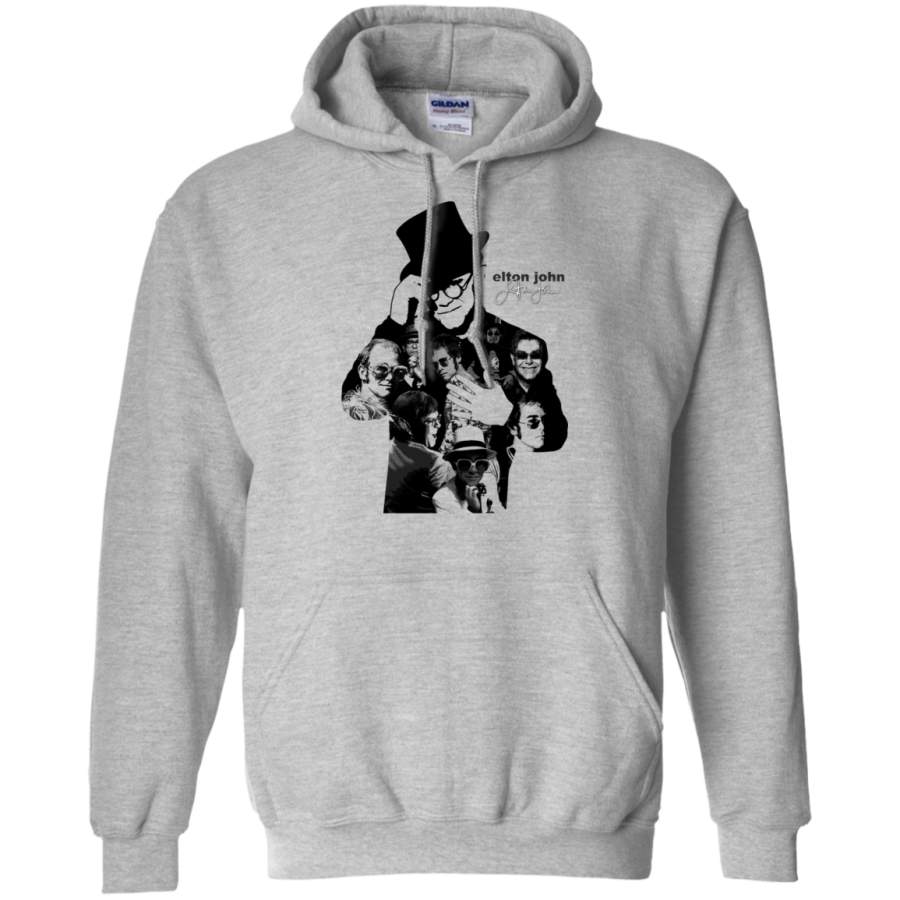 Elton John Montage Image Pullover Hoodie