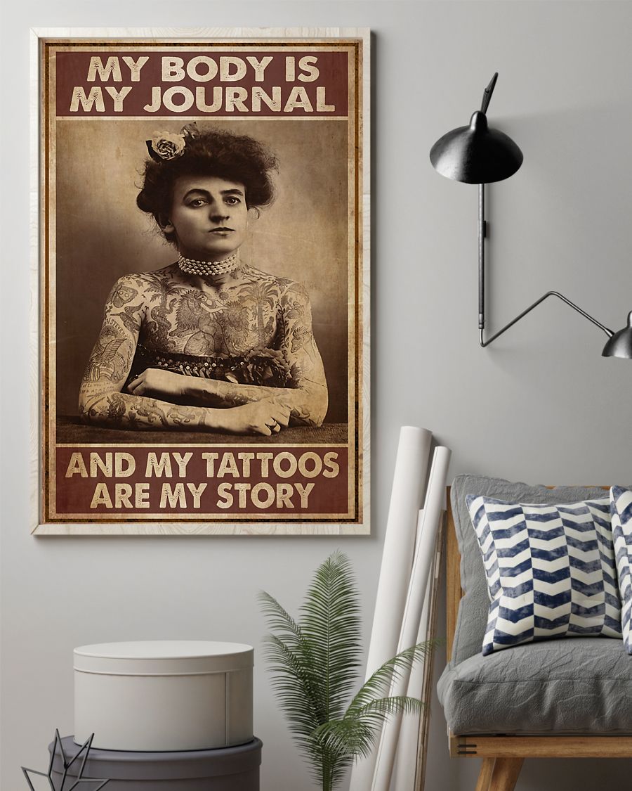 Tattoo My Tattoos Are My Story Vertical Canvas And Poster | Wall Decor Visual Art