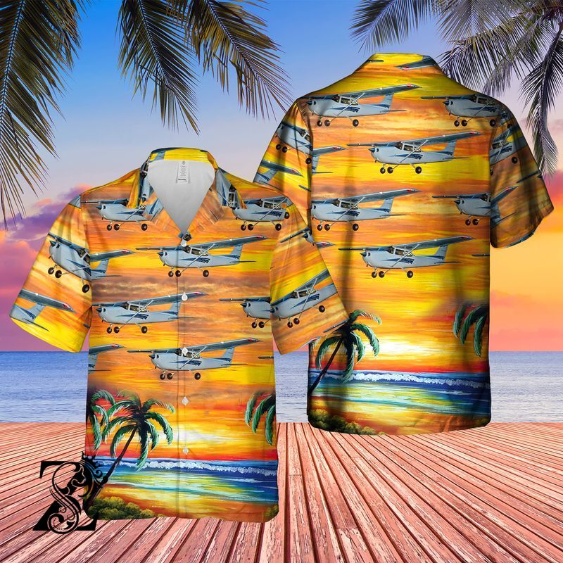 Us Cessna 172 Skyhawk Hawaiian Shirt