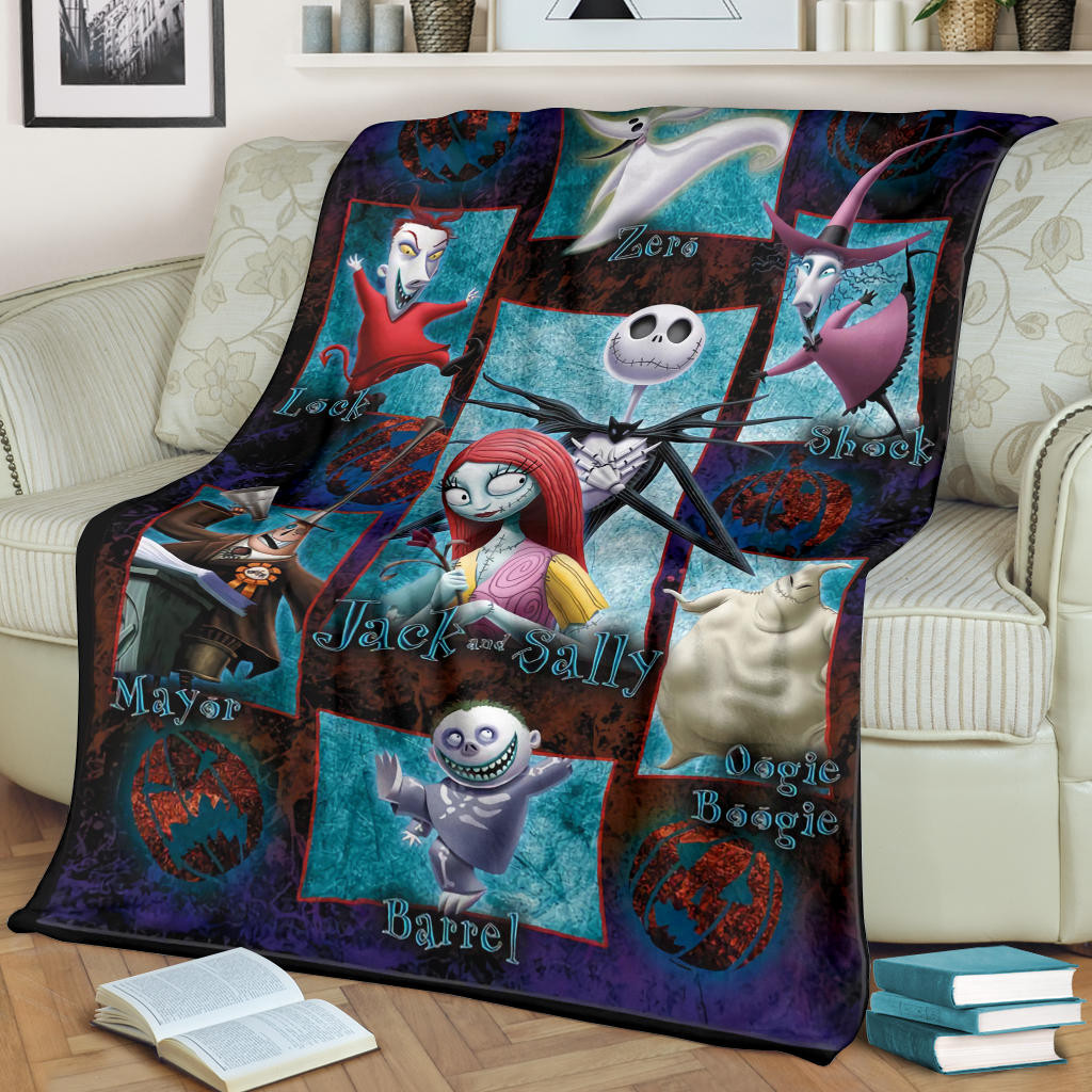 Nightmare Before Christmas Blanket, Jack And Sally Blanket - Emprints Store