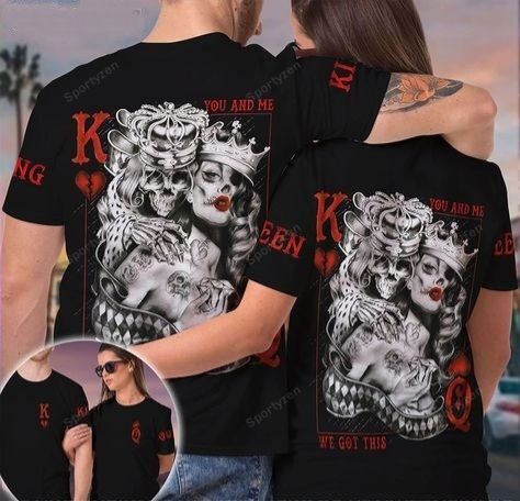 Skull Couple King Queen We Got This Unisex Aop T-Shirt