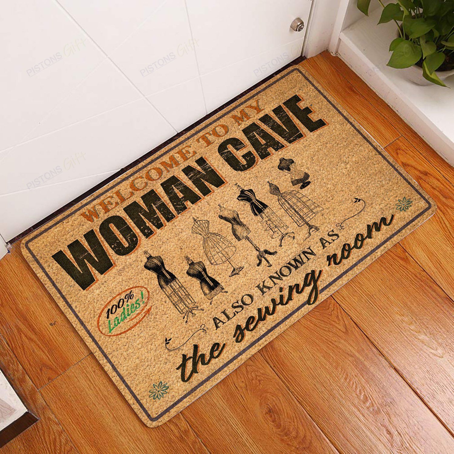 Welcome To My Woman Cave All Over Printing Doormat