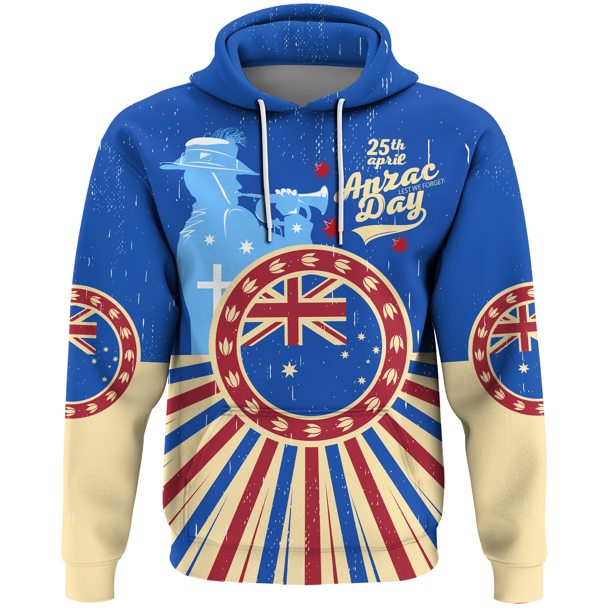 1stTheWorld Vintage Style Hoodie – Happy Australia’s Anzac Day A25