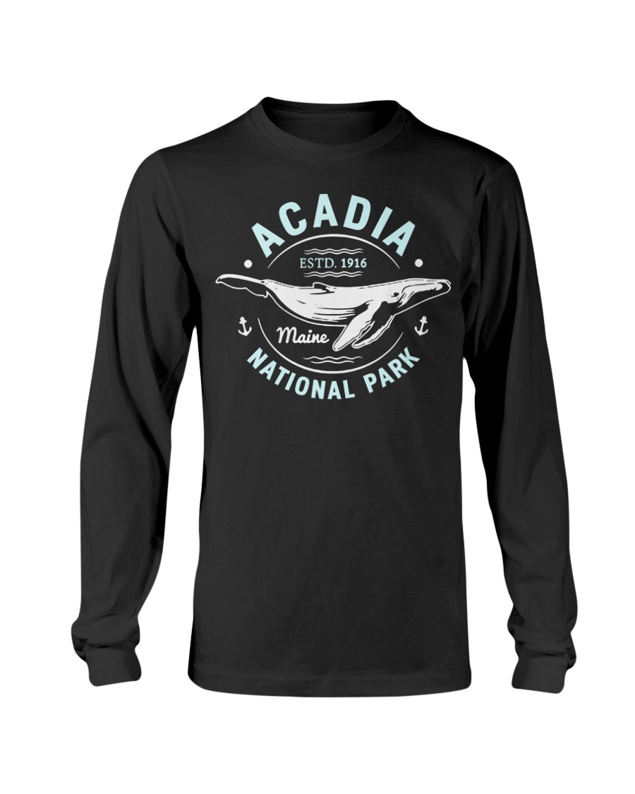 Amazing Acadia National Park Maine Vintage Whale Watching Sweatshirt & Hoodie