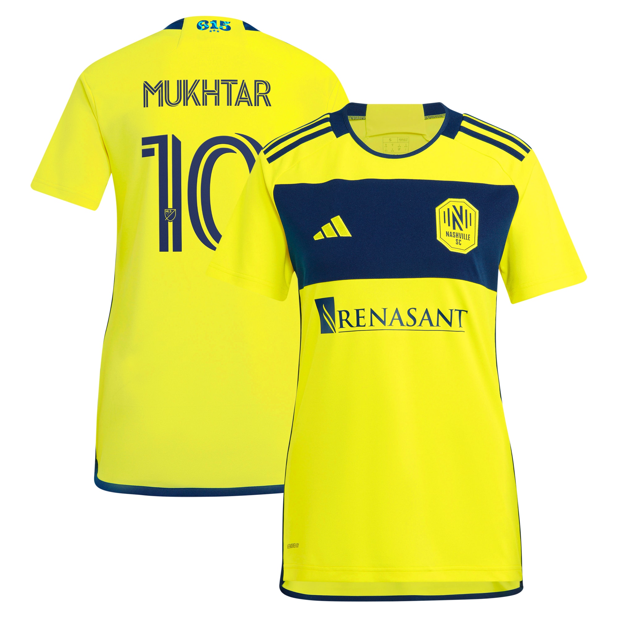 Hany Mukhtar Nashville SC Women's 2024 The 615 Kit Replica Player Jersey – Yellow