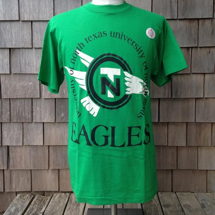 Des Ann Es 90 Cadavres D Animaux Vintage North Texas University Aigles Shirt