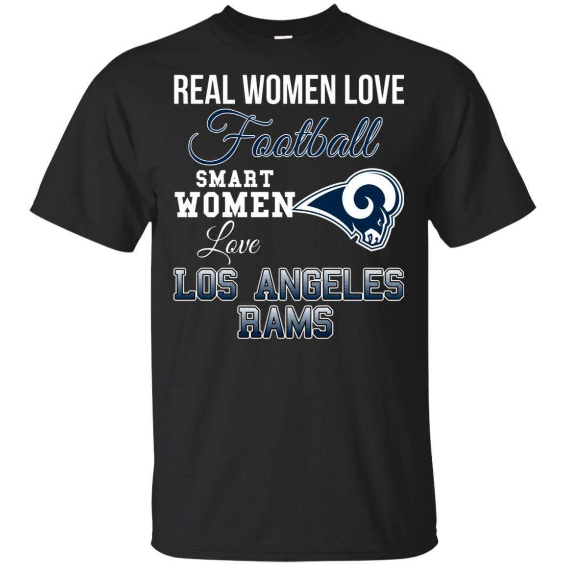 Real Women Love Football Smart Women Love Los Angeles Rams Team T-Shirt PT06