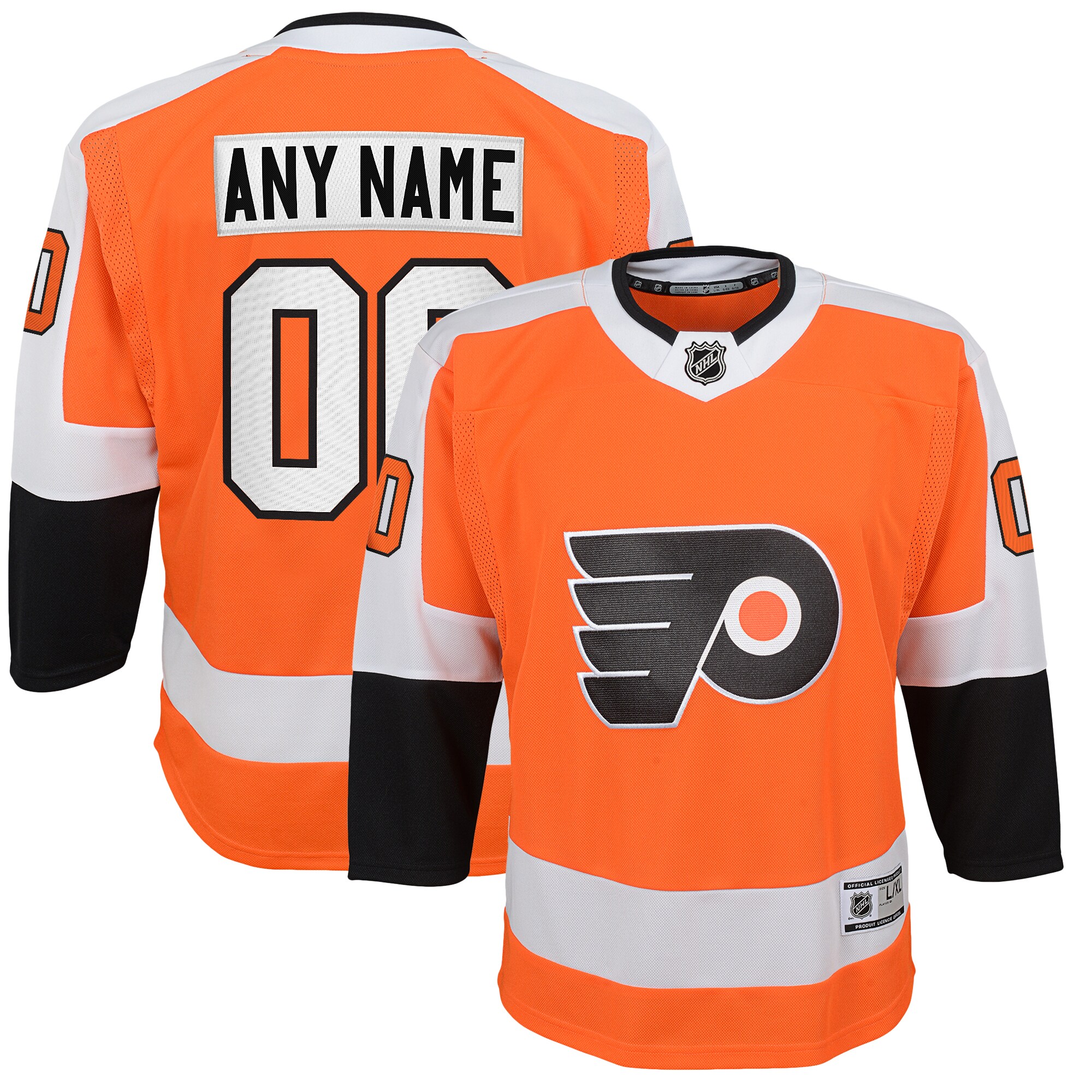 Youth Philadelphia Flyers Orange Home Premier Custom Jersey 2