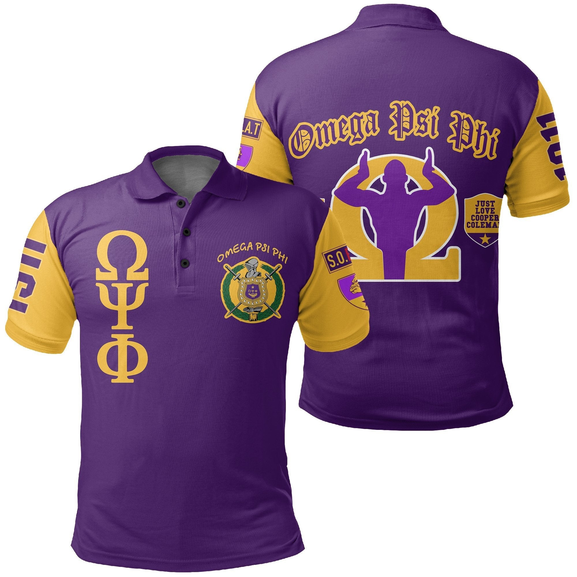 Fraternity Polo – Just Love Cooper Cole Man Omega Psi Phi Ver2 Polo Shirt