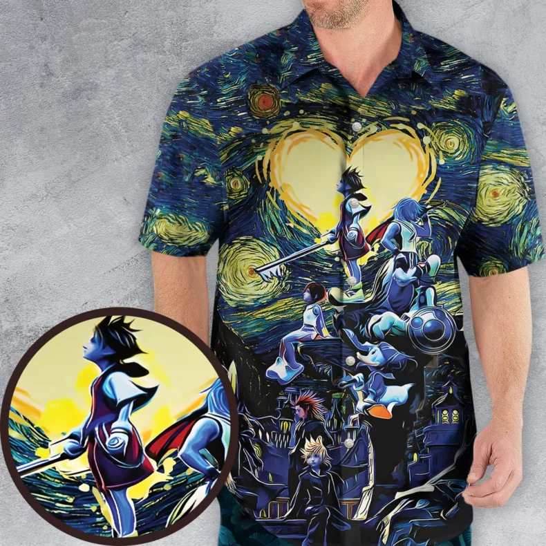 Kingdom Hearts Starry Night Hawaiian Shirt