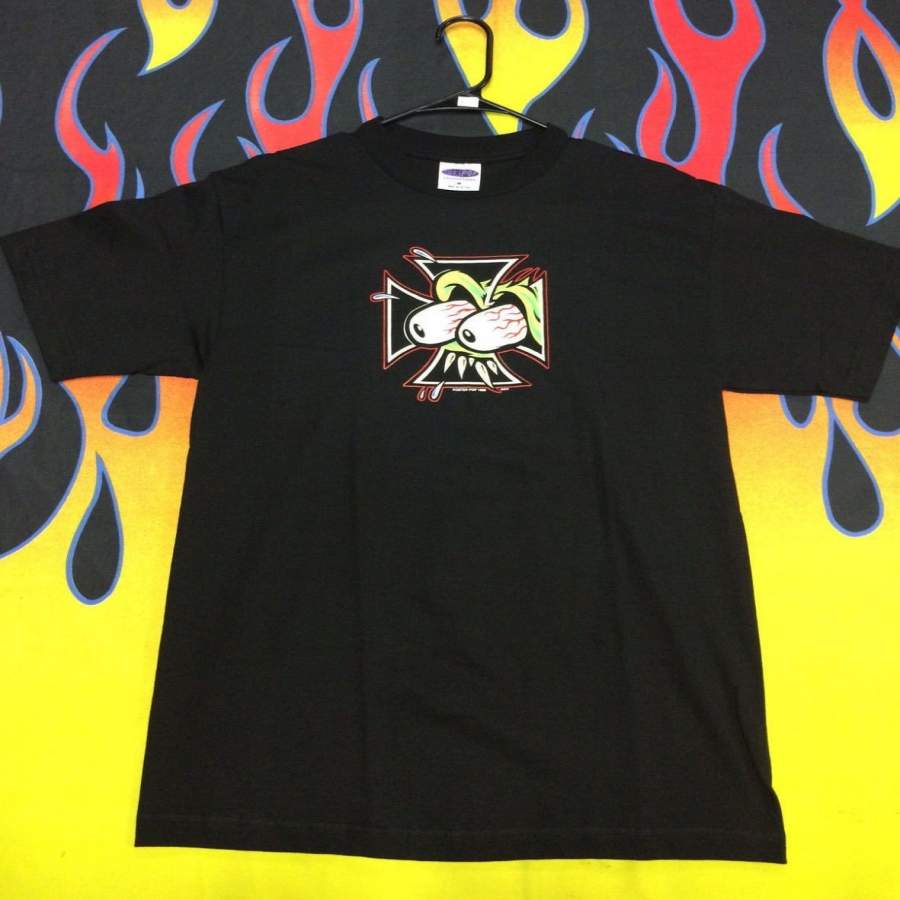 Eyes Iron Maltese Cross Rat Fink Mens Cotton Short Sleeve T-Shirt