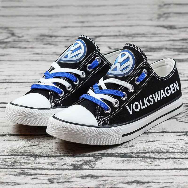 Love Volkswagen 02 Black Low Top Shoes, Volkswagen Low Top, Custom Shoes, Birthday Gift, Car Lovers Shoes, Gift for Car Drivers Fathers Day