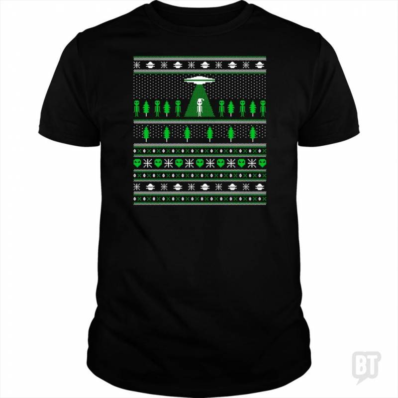 UFO ALIEN Ugly Christmas Sweater