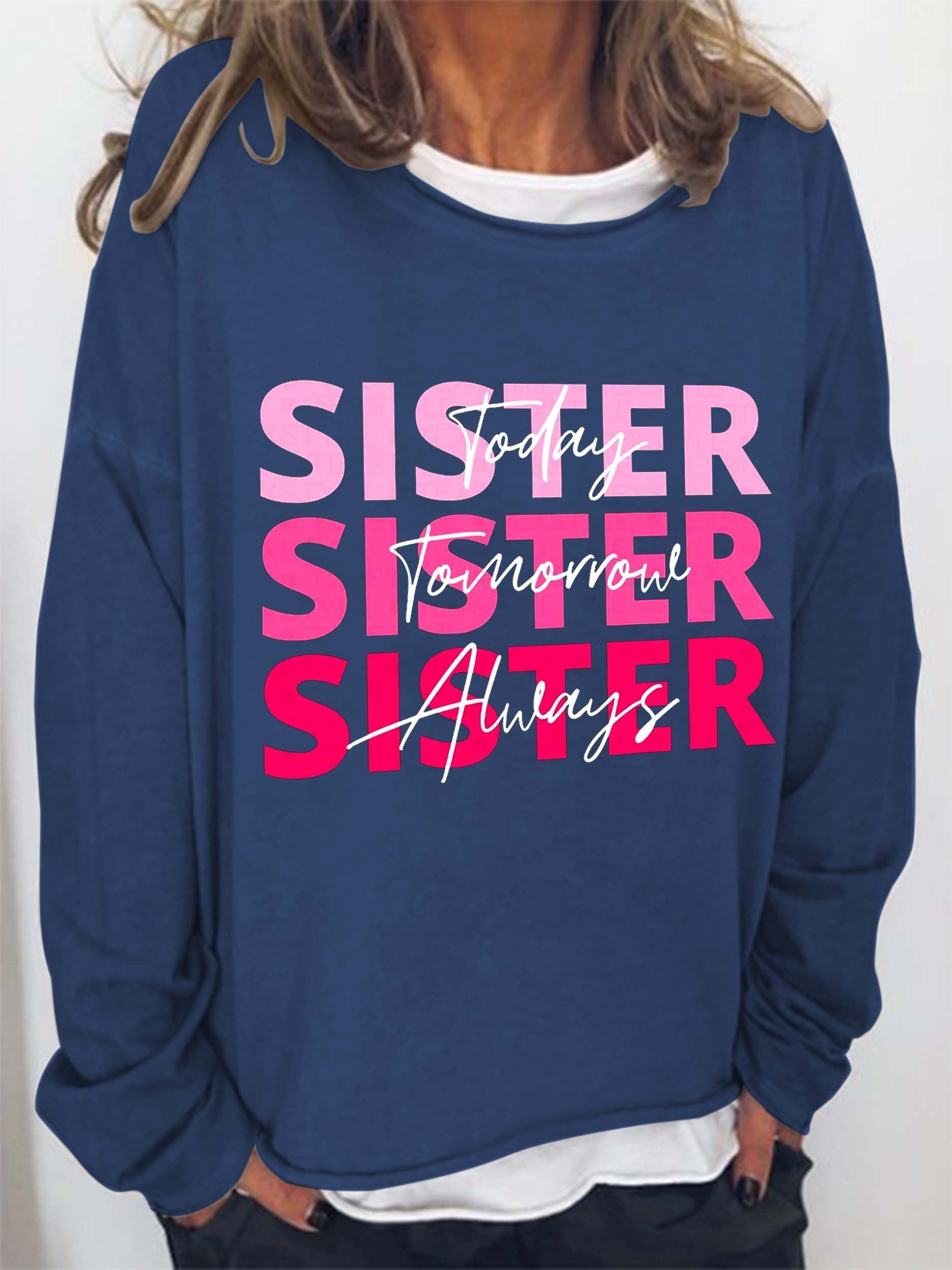 Women Sister Long Sleeve Top