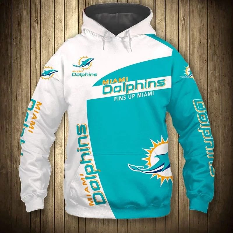 N.F.L Miami Dolphins Trend Premium Team Fins Up 3 Unisex 3D Hoodie Gift For Fans