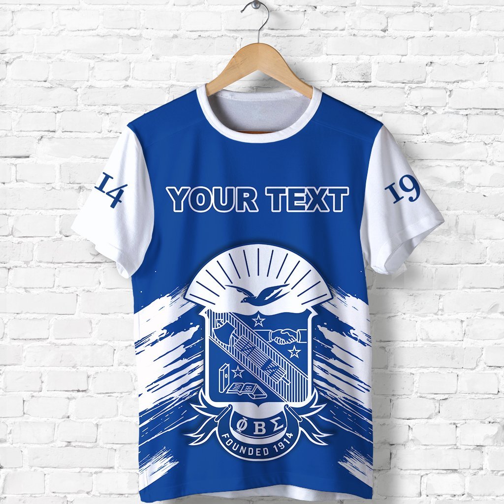 (Custom Personalised) Phi Beta Sigma T Shirt Blue Gomab Lt13