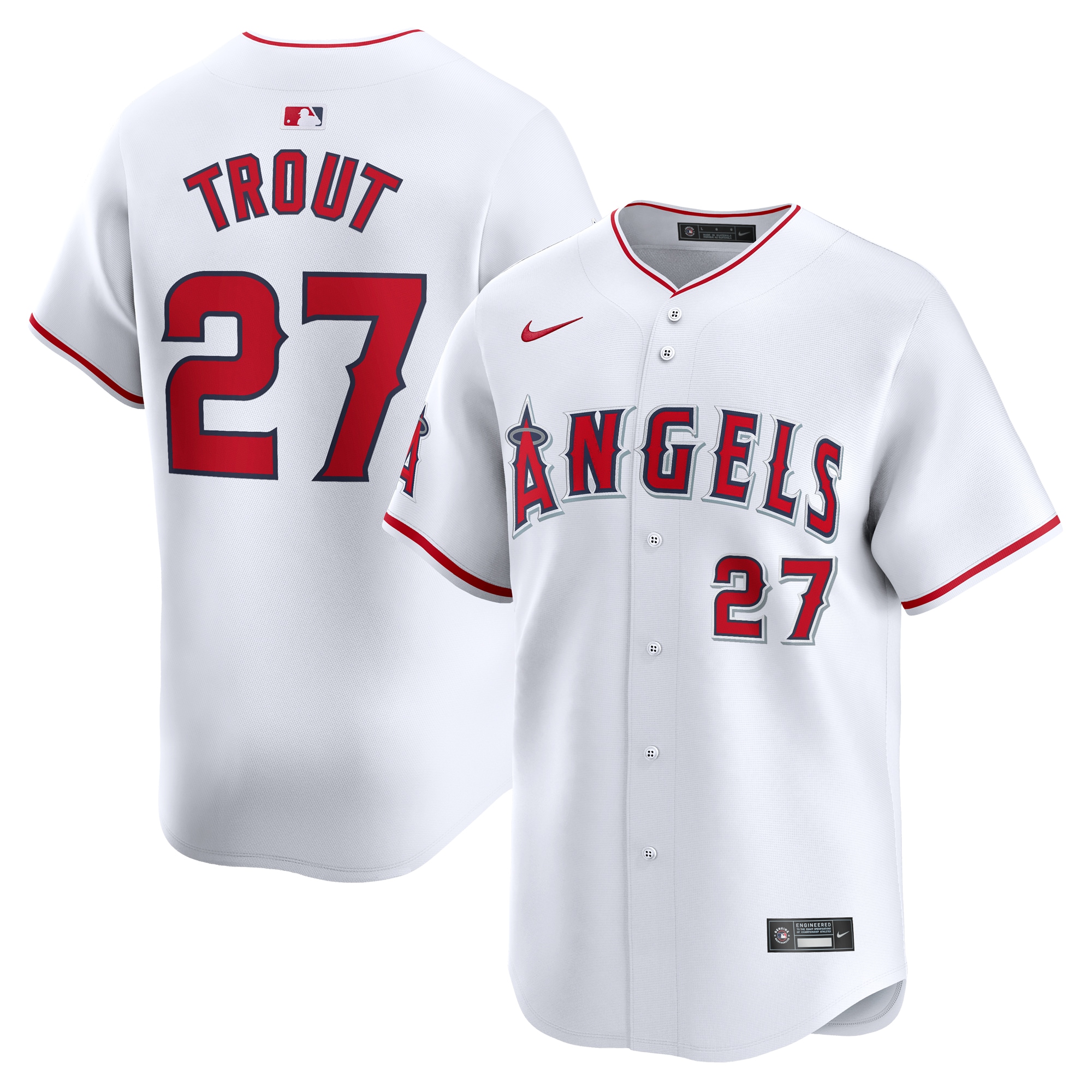 Mike Trout Los Angeles Angels Youth Home Limited Player Jersey – White