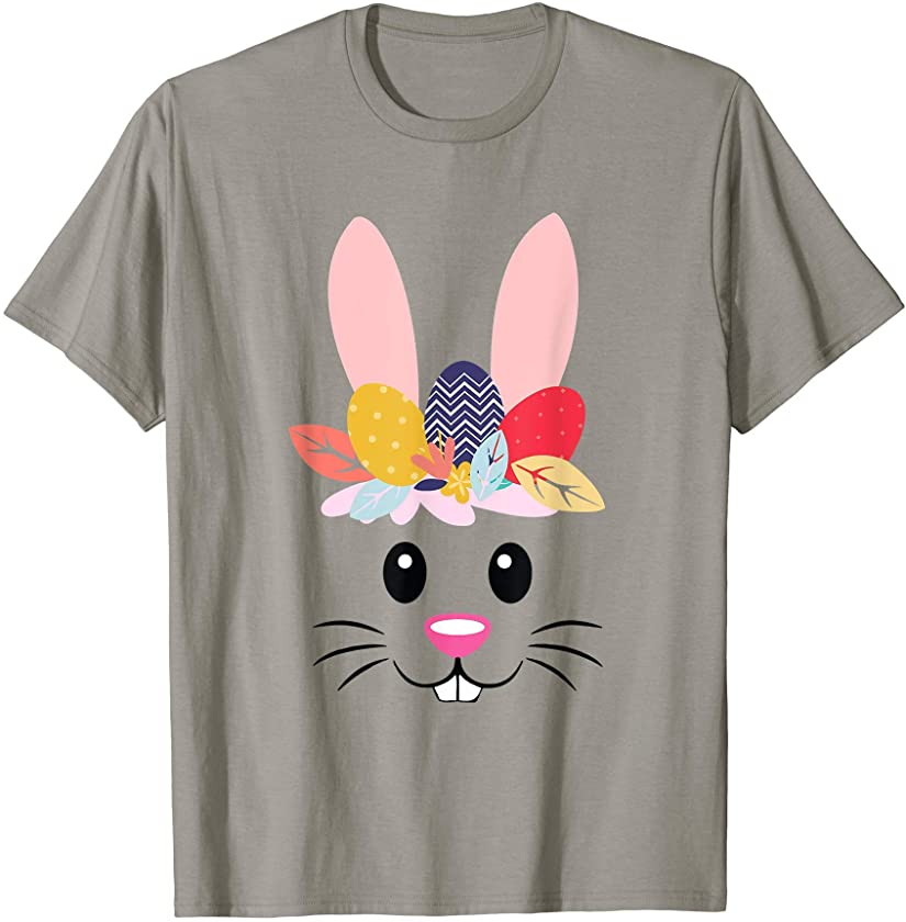 Cute Bunny Face Easter Eggs Day For Girls and Toddlers T-Shirt